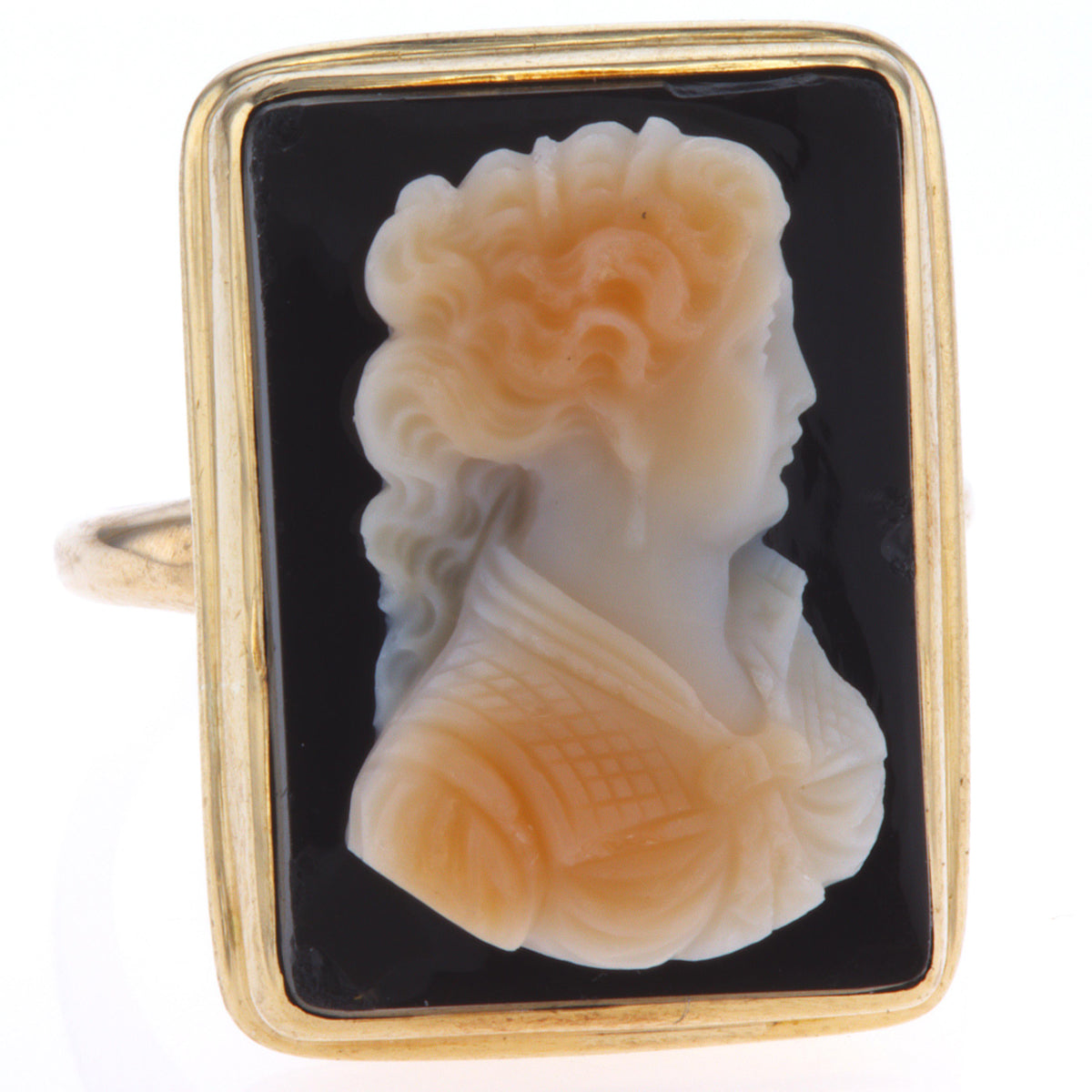 Square cameo ring discount